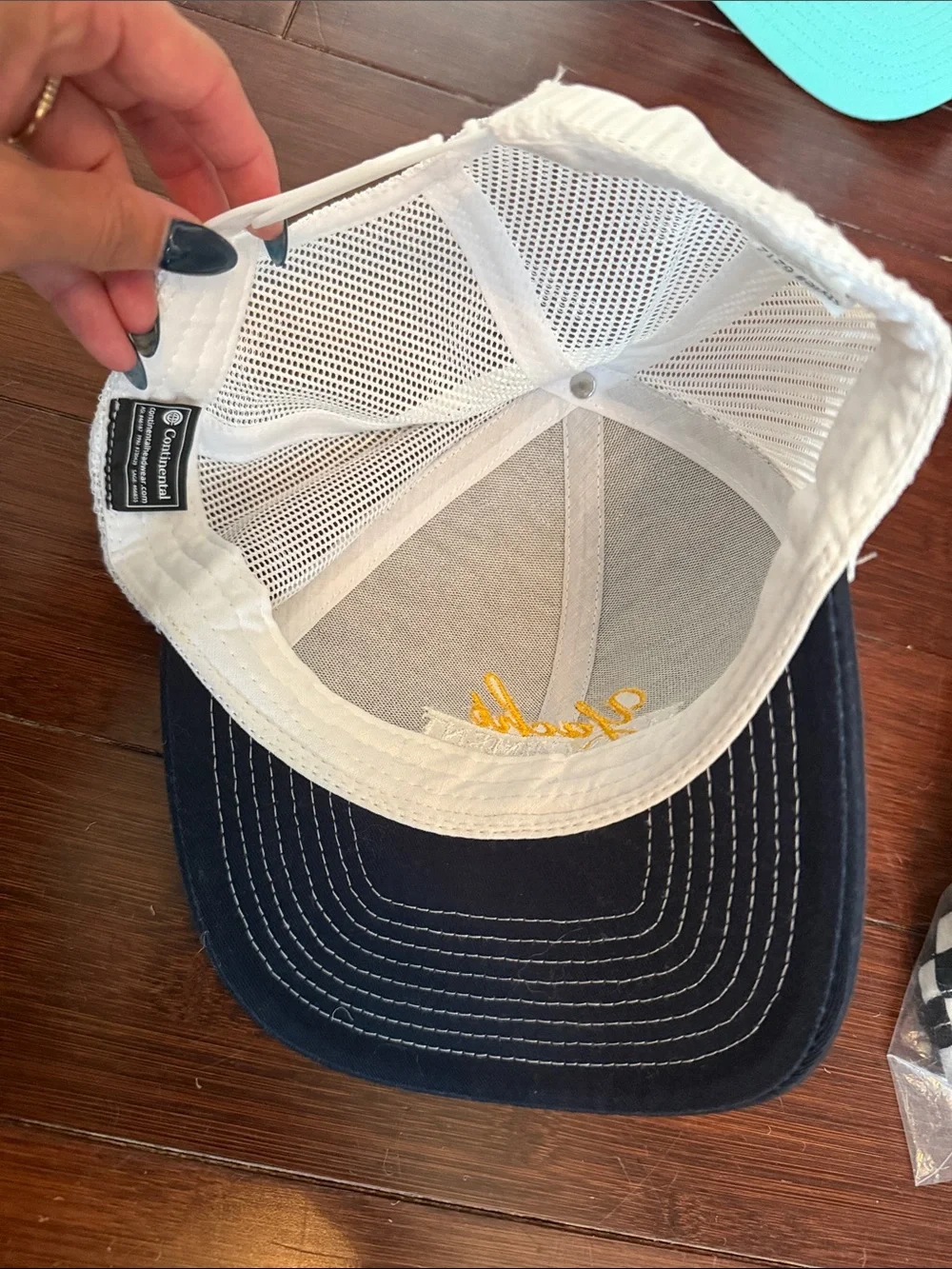 Trucker Cap - Navy & White Yacht Management Snap Back NEW Never Worn